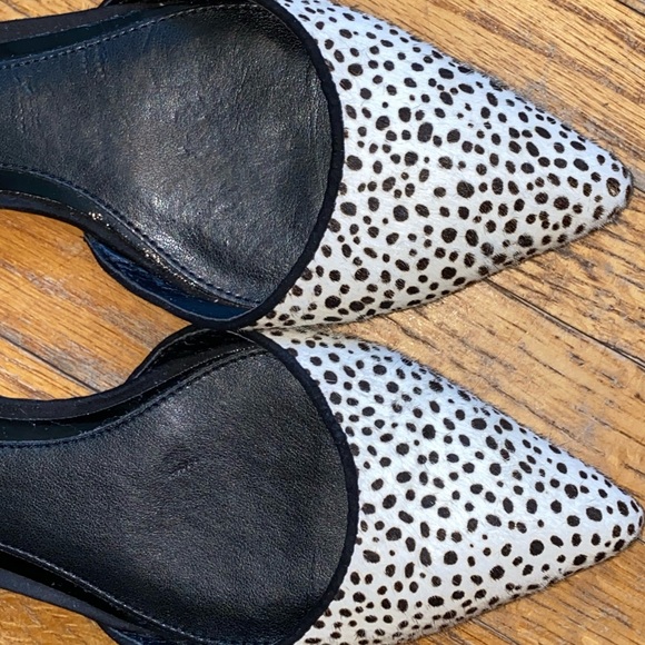 White House Black Market D’Orsay Horsehair Flats Size 6 Animal print - Picture 8 of 10